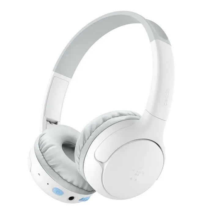 Wireless On-Ear Headphones for Kids, White
