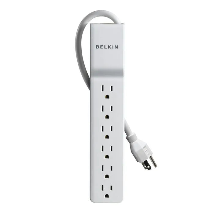 6-Outlet Home/Office Surge Protector, 4 ft. Cord, White