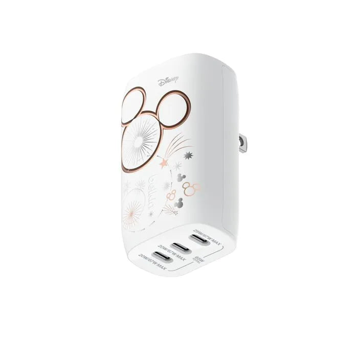 3 Port USB-C Charger with PPS 67W, White Star Mickey