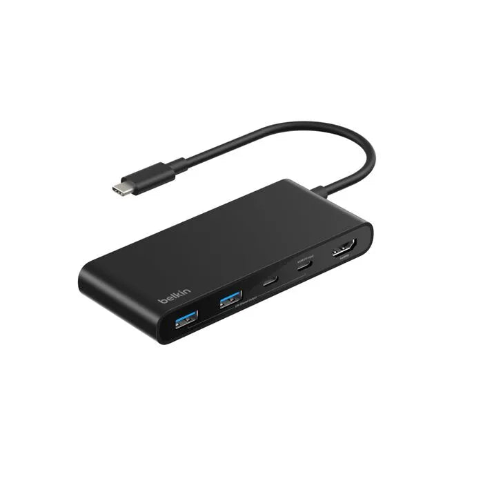 7-Port USB-C Hub with Dual USB-C Ports, Black