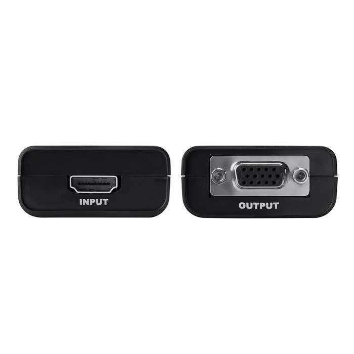 HDMI to VGA + 3.5mm Audio Adapter Video Converter - Black, Black