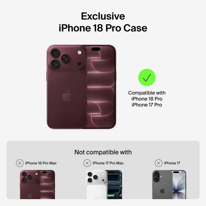Protect+ Series Case for iPhone 18 Pro, Burgundy