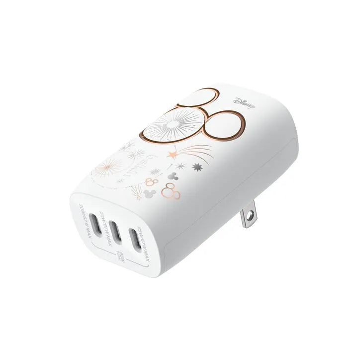 3 Port USB-C Charger with PPS 67W, White Star Mickey