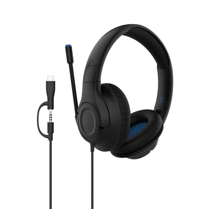 Wired Over-Ear Headset for Kids, Black